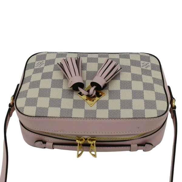 LOUIS VUITTON Saintonge Damier Azur Crossbody Bag White