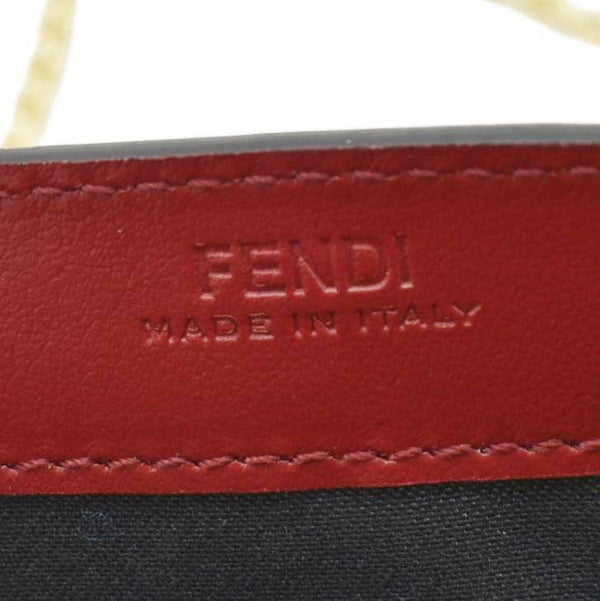 Fendi Vitello Cruise F Is Fendi Leather Continental Chain Wallet Red