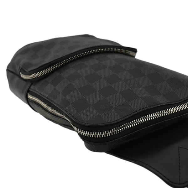 LOUIS VUITTON Avenue Sling Damier Graphite Backpack Bag Black