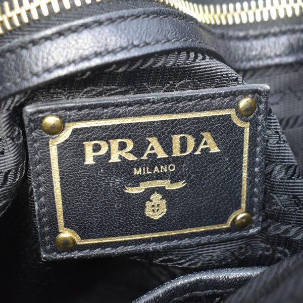 PRADA Tessuto Gaufre Nylon Tote Shoulder Bag Black