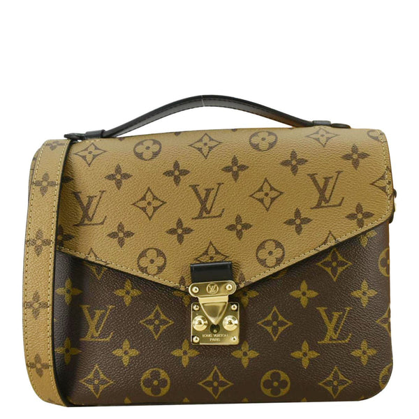 LOUIS VUITTON Metis Pochette Reverse Monogram Canvas Crossbody Bag Brown