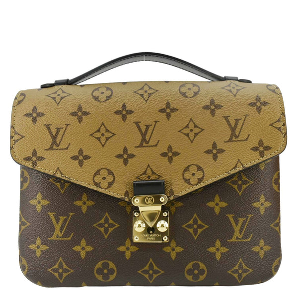 LOUIS VUITTON Metis Pochette Reverse Monogram Canvas Crossbody Bag Brown