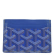 GOYARD; Goyardine Canvas Blue Cardholder Leather Wallet full view