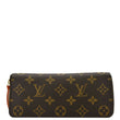 LOUIS VUITTON Clemence Monogram Canvas Zippy Wallet Brown