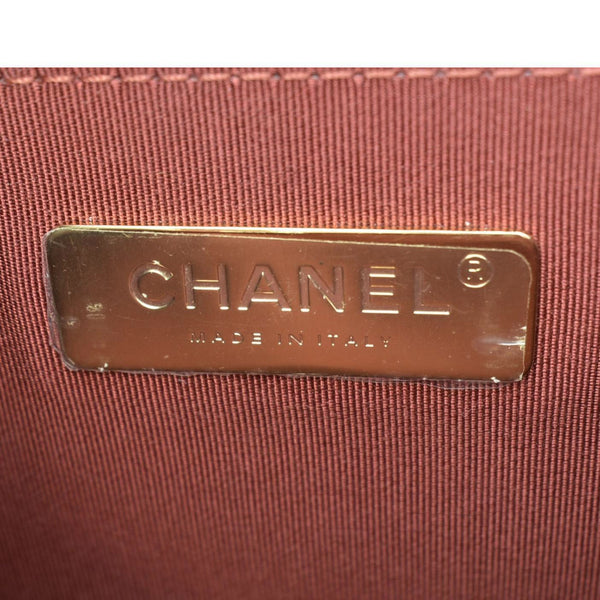 CHANEL Infinity Quilted Leather Top Handle Chain Crossbody Bag Red