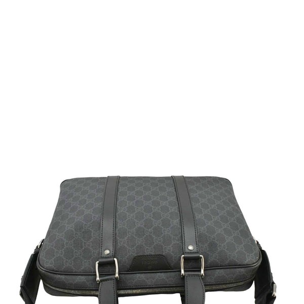 GUCCI Business 2 Way GG Supreme Monogram Briefcase Black 368557