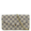 LOUIS VUITTON Felicie Pochette Damier Azur Crossbody Bag Rose Ballerine