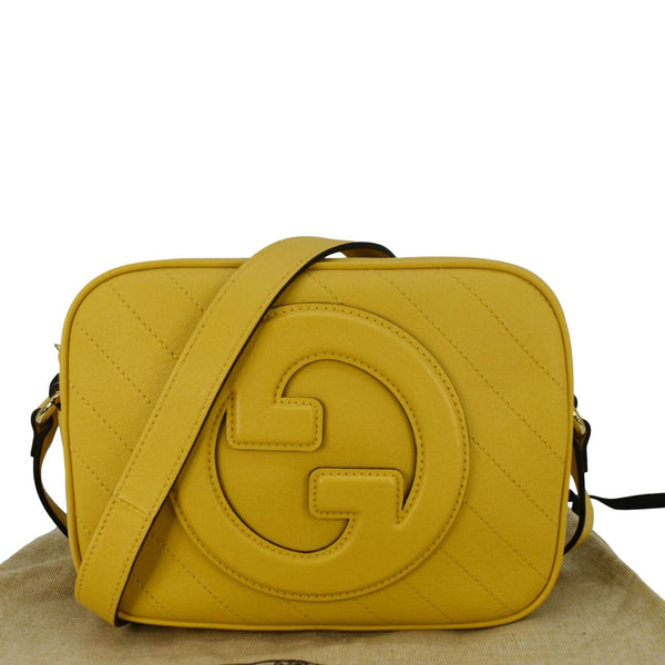 GUCCI Blondie Leather Camera  Crossbody Bag Yellow 742360