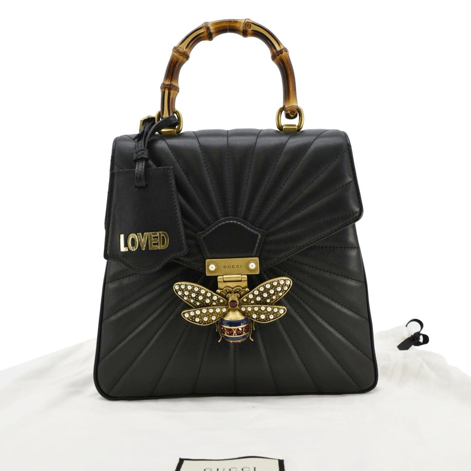 Gucci fashion bee backpack black