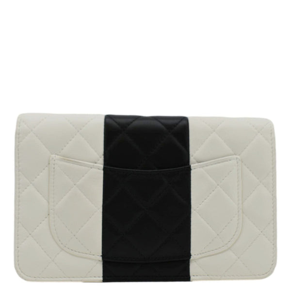 CHANEL WOC Quilted Leather Crossbody Bag White