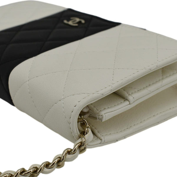 CHANEL WOC Quilted Leather Crossbody Bag White