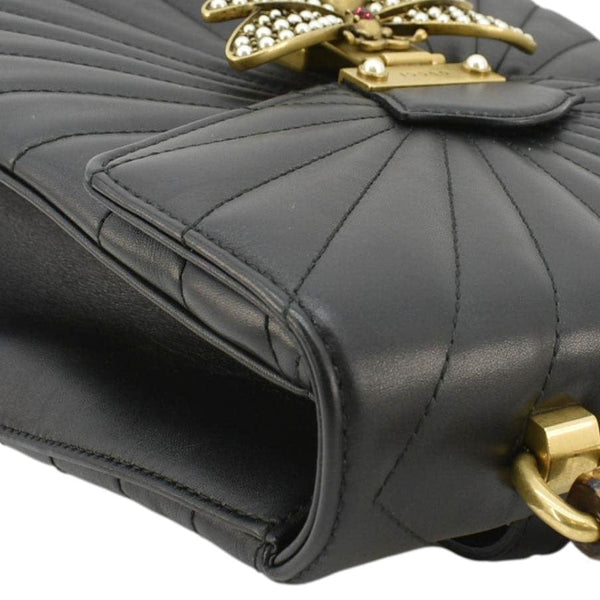 GUCCI Queen Margaret Bee Quilted Leather Backpack Black 476664