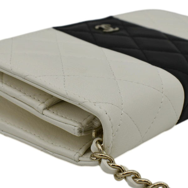 CHANEL WOC Quilted Leather Crossbody Bag White