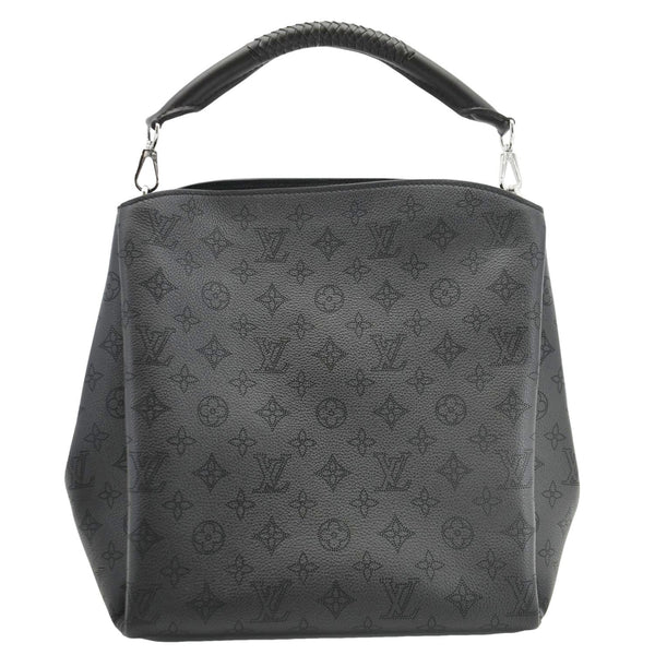 LOUIS VUITTON Babylone Monogram Mahina Leather Shoulder Bag Black