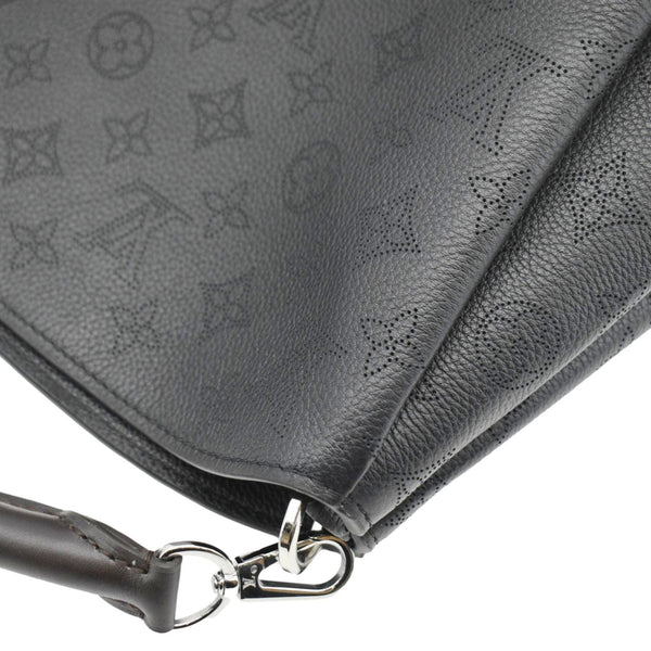 LOUIS VUITTON Babylone Monogram Mahina Leather Shoulder Bag Black