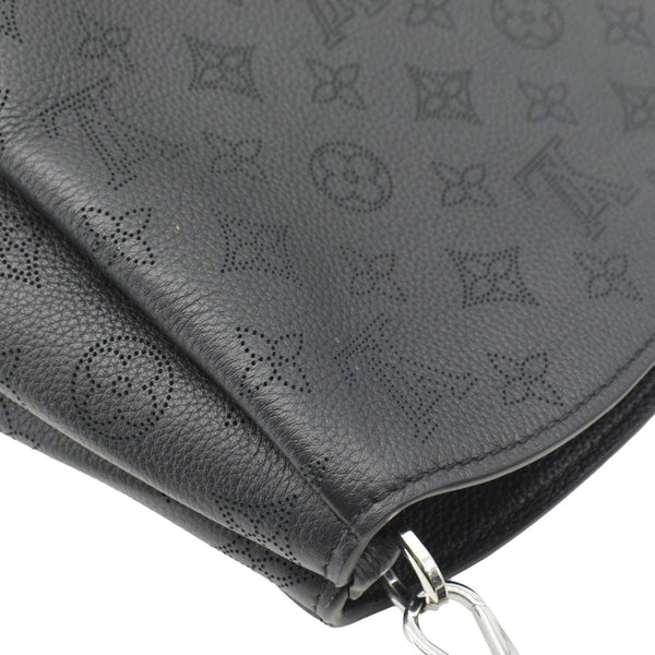 LOUIS VUITTON Babylone Monogram Mahina Leather Shoulder Bag Black