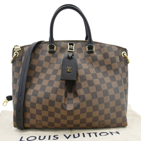 LOUIS VUITTON Odeon MM Damier Ebene Tote Bag Black