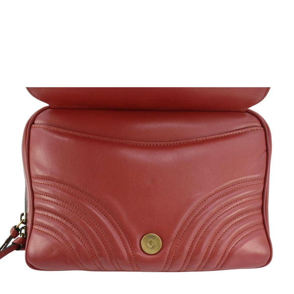 GUCCI Marmont Small Matelasse Leather Shoulder Bag Red 498100