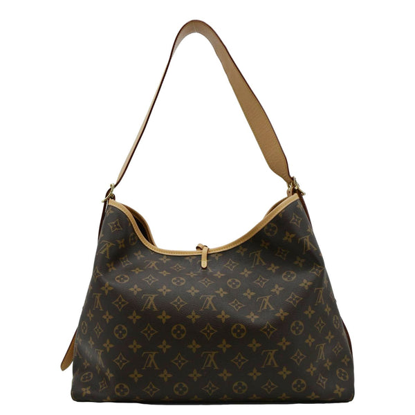 LOUIS VUITTON Carryall MM Monogram Canvas Shoulder Bag Brown