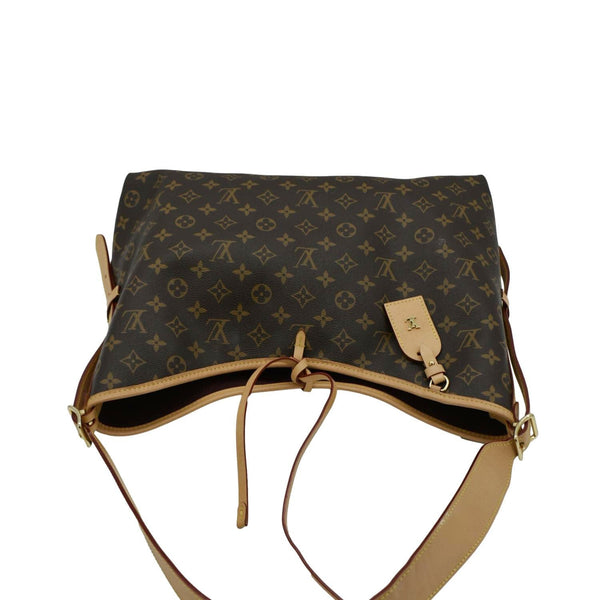 LOUIS VUITTON Carryall MM Monogram Canvas Shoulder Bag Brown