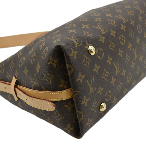 LOUIS VUITTON Carryall MM Monogram Canvas Shoulder Bag Brown