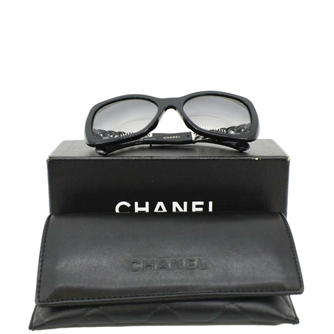 CHANEL 5305 - c.501/S8 Square Frame Chain-Link Sunglasses Black