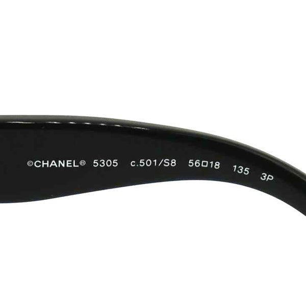 CHANEL 5305 - c.501/S8 Square Frame Chain-Link Sunglasses Black