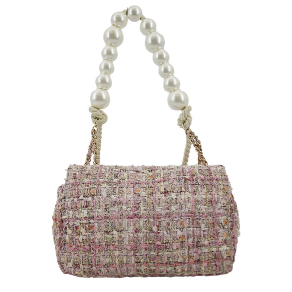 CHANEL Pearl Mini Quilted Leather Top Handle Shoulder Bag Multicolor