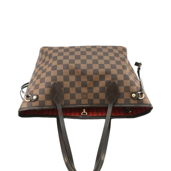 LOUIS VUITTON Neverfull PM Damier Ebene Tote Shoulder Bag Brown