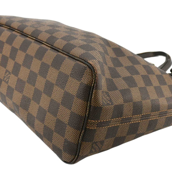 LOUIS VUITTON Neverfull PM Damier Ebene Tote Shoulder Bag Brown