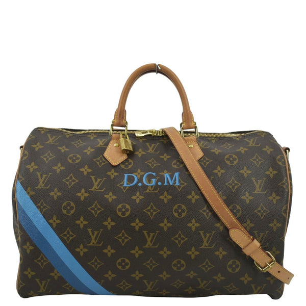 LOUIS VUITTON Speedy 40 Bandouliere Heritage Monogram Canvas Travel Bag Brown