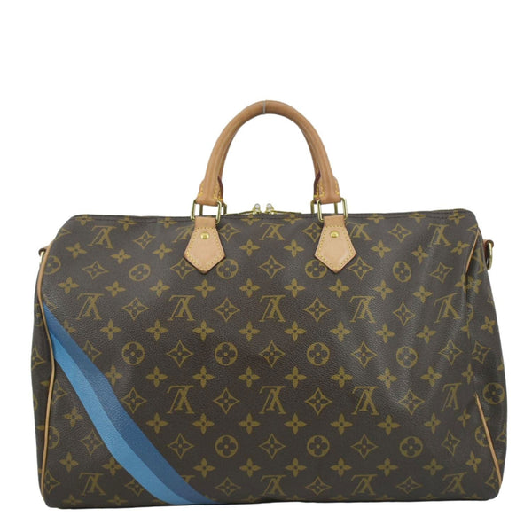 LOUIS VUITTON Speedy 40 Bandouliere Heritage Monogram Canvas Travel Bag Brown