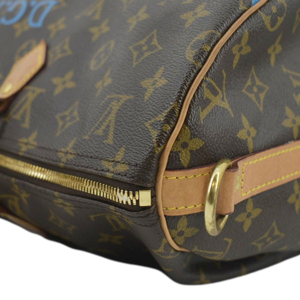 LOUIS VUITTON Speedy 40 Bandouliere Heritage Monogram Canvas Travel Bag Brown