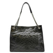 YVES SAINT LAURENT Niki Medium Crinkle  Leather Shoulder Bag Black