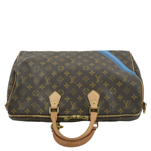 LOUIS VUITTON Speedy 40 Bandouliere Heritage Monogram Canvas Travel Bag Brown