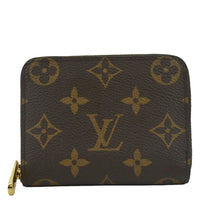 LOUIS VUITTON Monogram Canvas Zippy Coin Purse Brown