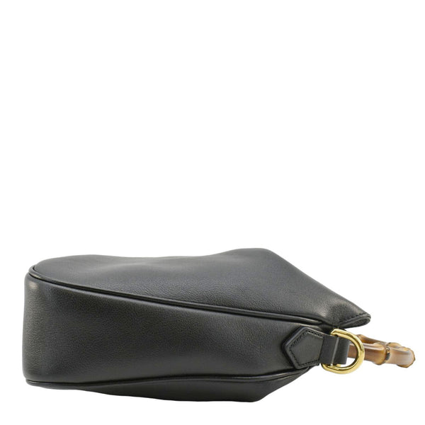 GUCCI Diana Medium Leather Top Handle Shoulder Bag Black 746124