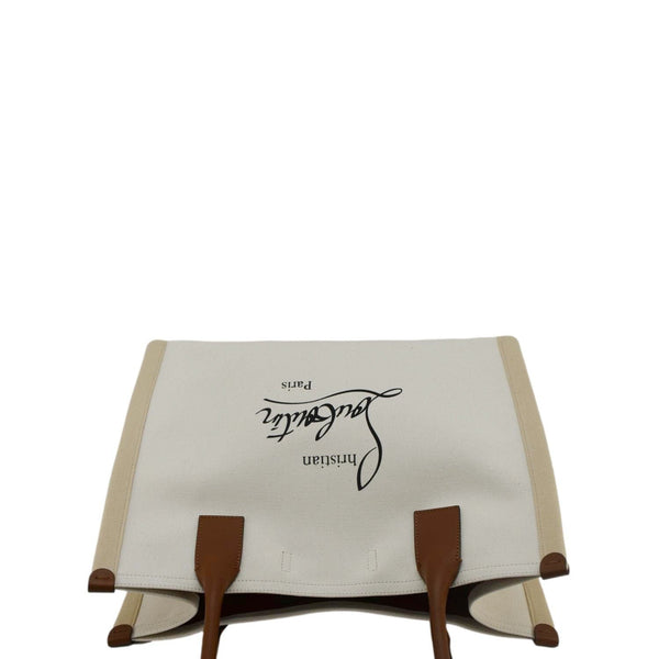 CHRISTIAN LOUBOUTIN Nastroloubi Canvas Tote Bag Off White