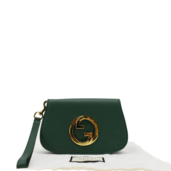 Gucci Mini Blondie Leather Wristlet Wallet Green 698630