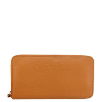 HERMES Classique Epsom Leather Long Zippy Wallet Orange