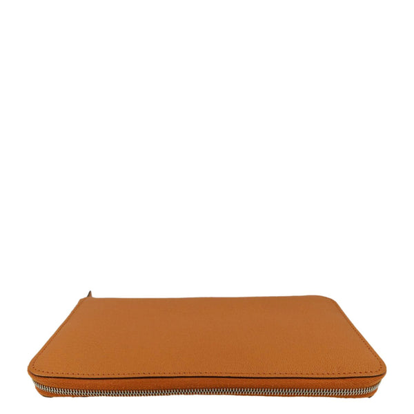 HERMES Classique Epsom Leather Long Zippy Wallet Orange