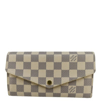 LOUIS VUITTON Sarah Damier Azur Wallet White