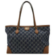 GUCCI Ophidia GG Medium Jacquard Denim Tote front look