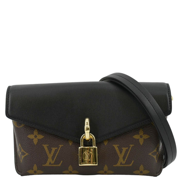 LOUIS VUITTON Padlock On Strap Monogram Canvas Shoulder Bag Black