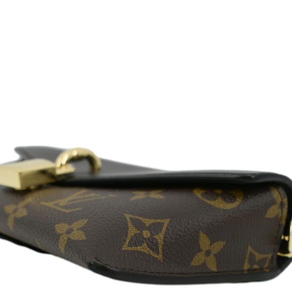 LOUIS VUITTON Padlock On Strap Monogram Canvas Shoulder Bag Black