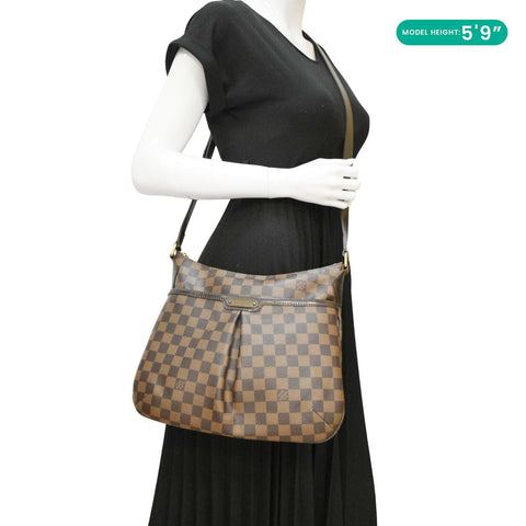 LOUIS VUITTON Bloomsbury PM Damier Ebene Crossbody Bag Brown