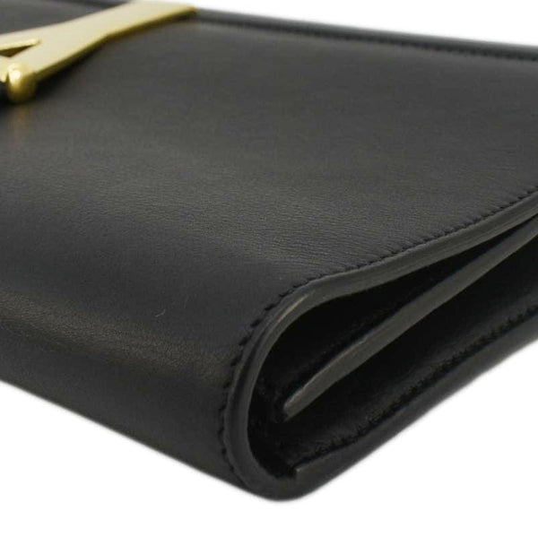 YVES SAINT LAURENT Classic Y Ligne Smooth Calfskin Leather Wallet Black