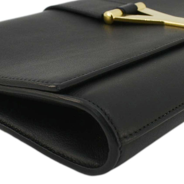 YVES SAINT LAURENT Classic Y Ligne Smooth Calfskin Leather Wallet Black