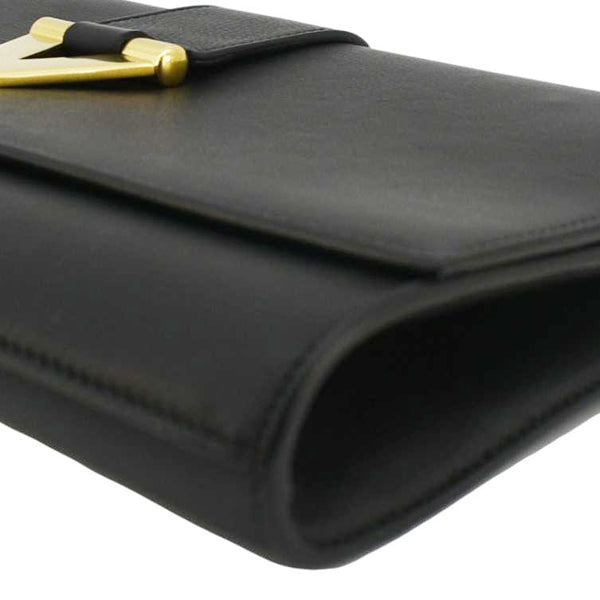 YVES SAINT LAURENT Classic Y Ligne Smooth Calfskin Leather Wallet Black