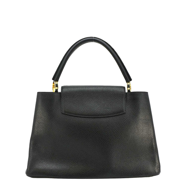 LOUIS VUITTON Capucines Taurillon Leather Shoulder Bag Black